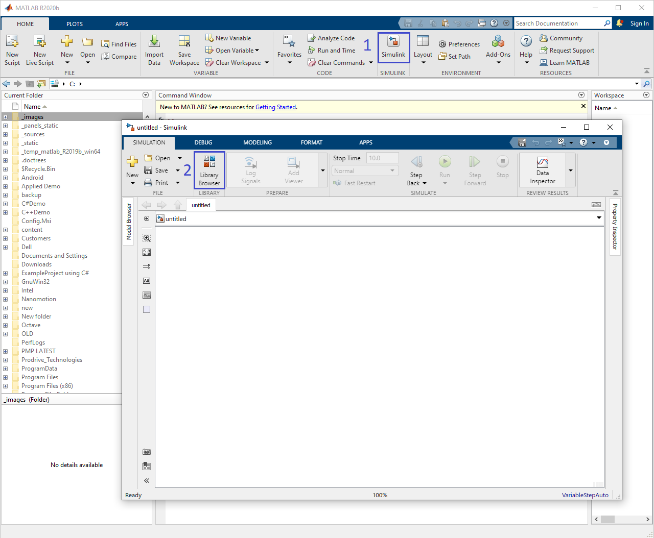 Open Simulink