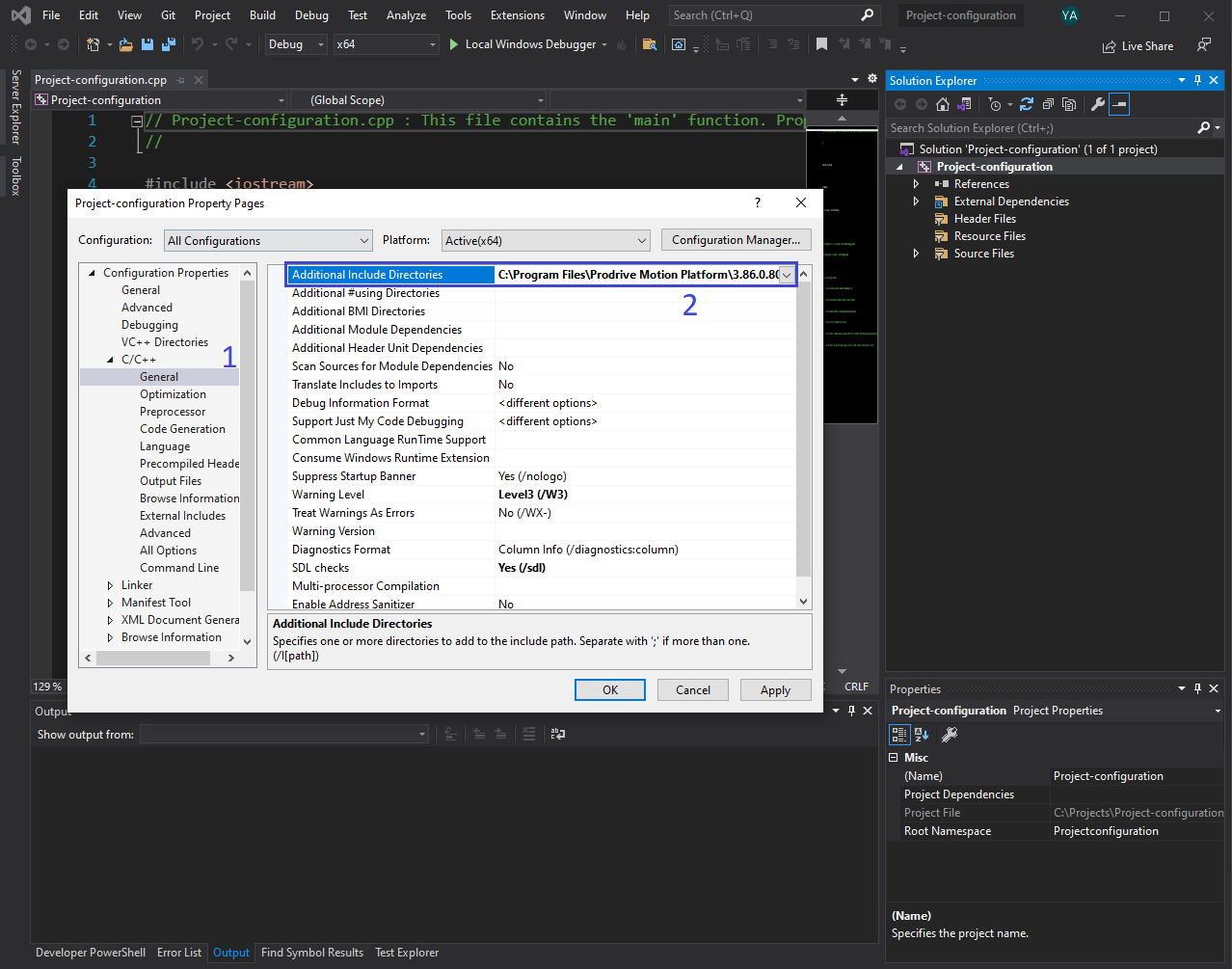 Configure directories for the included PMP libraries.