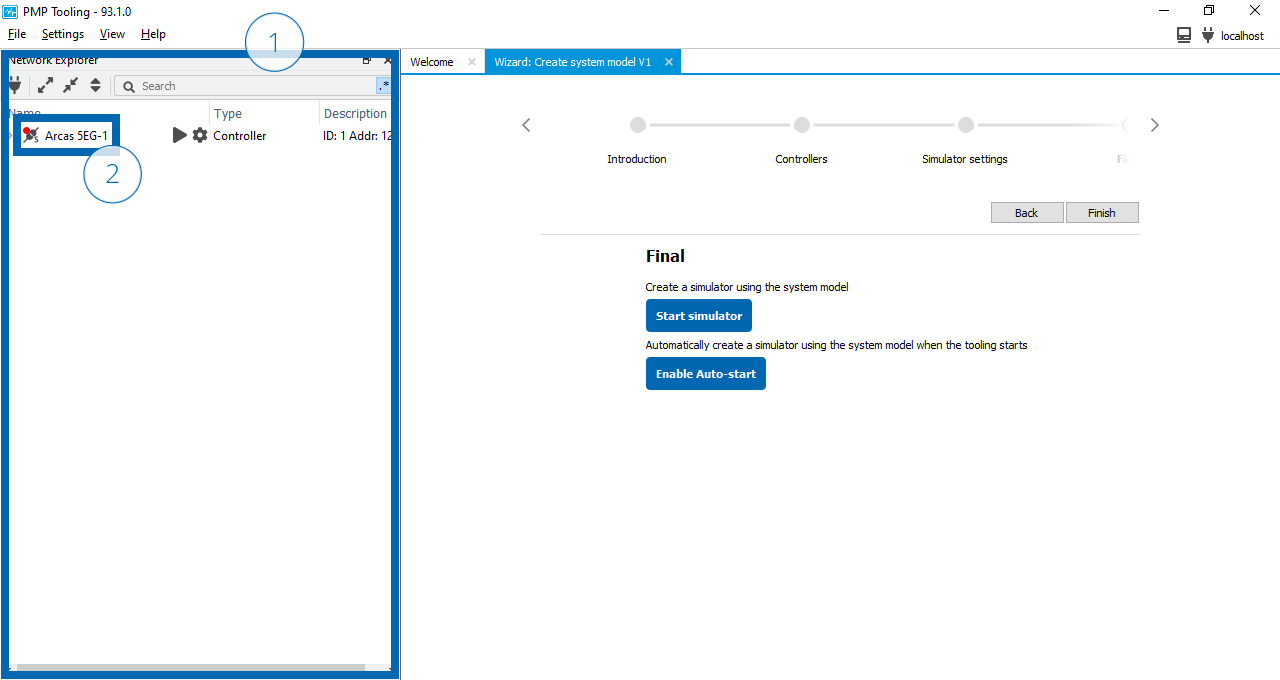 Network explorer window