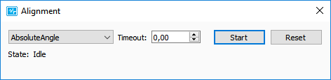 Alignment of actuator dialog.