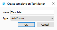 Create template dialog.