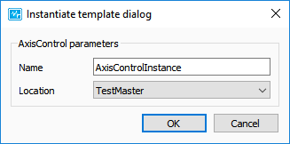 Instantiate AxisControl dialog.