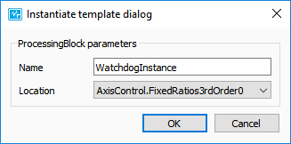 Instantiate template dialog.