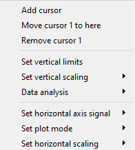 Lane context menu.